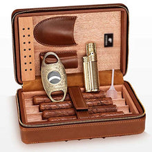YUTRD ZCJUX Desktop Cigar Humidor Cigar Box di stoccaggio Versatile Strong Seal Resistente all'Usura è Molto Adatto for Viaggi (Color : Brown)