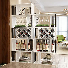 MEIDUO Cremagliera del Vino Armadietto da Incasso a Parete per la casa - Mobile in Legno massello Compilare Qualsiasi Spazio (Colore : Bianca)