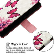 Custodia per iPhone 12 Pro/iPhone 12 Max Flip 3D in morbida pelle PU antiurto, con supporto magnetico per carte di credito, custodia protettiva in silicone TPU, con farfalla rossa