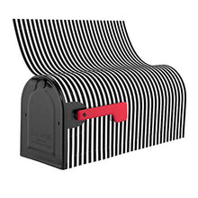Copertura magnetica per cassetta delle lettere in bianco e nero con design unico, per decorazione da giardino, dimensioni standard 51 x 45 cm