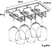 Classico 3 Slot 6 Coppe metallo Parete Wine placcato |Champagne in vetro Rack |Gancio di vetro, supporto di vetro, sotto pensile di vetro di vino di Champagne Calici Calici supporto della cremagliera