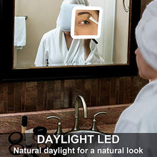 GSAGJjz LED Travel Vanity Mirror Magnifier 16 Luci LED e Touch Screen Rotazione di 360 Gradi Specchio ingranditore Specchio per Il Bagno Specchio per Il Trucco