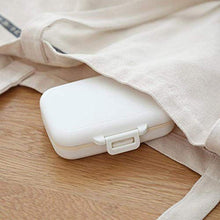 BGSFF Portapillole settimanale in plastica con Coperchio Porta da Viaggio Scatola da Viaggio Creativa Portatile per medicinali Staccabile Bianca