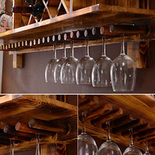 Jiji Portabottiglie per Vino Parete Wine Rack Organizer, Bottle Holder Glass Bar Accessori Scaffalature for 11 Bottiglie di Vino di immagazzinaggio mensola di Esposizione Scaffale per Vino