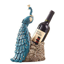 XLBAXLJ Blu Pavone Wine Rack, Creativa Pagina Vino Rack Champagne Decorazioni per Un Veranda Ufficio Soggiorno Camera da Letto