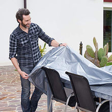 Ribimex PRH091250X150G Copertura di Protezione mobili Rettangolare Argentata 250x150x80 cm h, Grigio, 250 x 150 x 80 cm