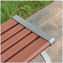 UWY Panchine da Giardino in Alluminio, Panchine da Giardino Resistenti alle intemperie per Esterni, Sedili con doghe in Legno di plastica Rinforzata e Ispessita nel Cortile del Balcone Panca per