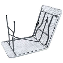 Cross Outdoor 43421 Tavolo Pieghevole Rettangolare, Bianco Sporco, 180 x 75 x 74 cm