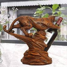 LKXZYX Home Collection Cultura Casa Decorazioni Accessori Scultura Statua，Cremagliera del Vino del Salone della Decorazione Creativa della cremagliera del Vino del Leopardo