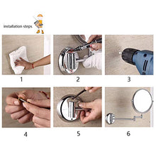 specchio trucco,specchio trucco,Specchio per il trucco in metallo da bagno con ingrandimento 5 volte 8 pollici, specchio per il trucco pieghevole e bellezza bifacciale