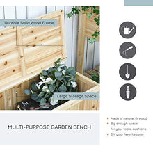 Panchina Contenitore da Giardino 115x45x75 cm in Legno Naturale