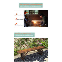 Panchina da giardino in legno per esterni 2-3 posti panchina da giardino in legno massello anticorrosivo senza schienale, fioriera per terrazza da giardino con piedini a ruota,usata per prato,ingres