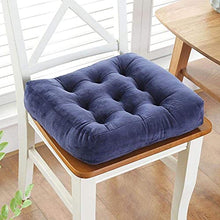 XHNXHN - Cuscini per sedia, con imbottitura spessa, antiscivolo, per studenti, 40 x 40 cm, colore: Blu scuro