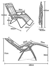 FUFU Sedie a Sdraio Lounge Chair, Sedia da Ufficio Sedia Pausa Pranzo Pieghevole Sedia Pigro all'aperto per Il Tempo Libero Adulto Sedia Estiva Siesta Sedia 180x63x58cm Pieghevoli