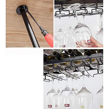 YWYW Portabottiglie per Vino Bar KTV Espositore per Vino da Appendere Portabicchieri Creativo a Doppio Bicchiere per Uso Domestico Portabicchieri a Testa in Giù (Dimensioni: L120 * W30CM)