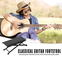 Poggiapiede per Chitarra,Pieghevole Poggiapiede per Chitarra,Poggiapiede per Chitarra in metallo(Con pad in Gomma Antiscivol),Ottima Stabilità