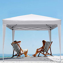 3x3 M Gazebo da Giardino Impermeabile Pieghevole Tendone Giardino con 3 Laterali - Antipioggia - Resistente ai Raggi UV (Bianco)