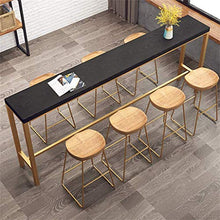 GYPPG Sgabelli Bar Alti - Sgabelli Bar in Legno Senza Schienale Altezza Cucina Domestica 17,7"/ 25,6" / 29,5"Sgabello Industriale con poggiapiedi in Ferro Metallico