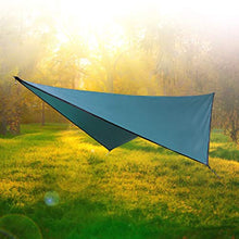 Azarxis 3,6x2,9m Rombico Telo Pavimento Impermeabile Parasole da Campeggio, Tarp Telo Ombreggiante da Spiaggia Amaca Barca Giardino Balcone (Verde)