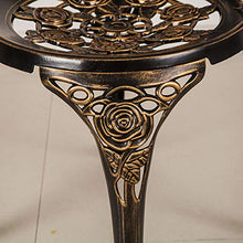 CGBF-Set Bistrot Rosa 3 Pezzi,Mobilia della Sedia del Tavolo da Pranzo del Patio del Balcone del Giardino All'aperto Resistente e Durevole Alluminio Pressofuso