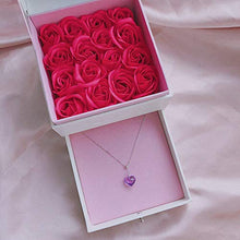 Collana In Argento Sterling, 925 Sterling Argento Ametista Creativo Zircon Amore Cuore Modello Rosa Collana Regalo, Utilizzato Come Festa Della Mamma, Festa, Compleanno, Regalo Anniversario