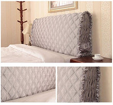 Cuscino Dello Schienale Del Letto Copri Testata In Seta Per Letto Singolo Doppio King Size Copri Testiera Lavabile,Grey-180*(8-30)*58cm