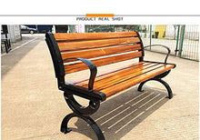 NSYNSY Panchina Rurale in Legno Massello, Panchina Lunga All'Aperto Moderna Panchina Lunga per Il Tempo Libero del Centro Commerciale Commerciale