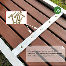 Panchina da esterno in acciaio inox, panchina da parco, Panchina del parco all'aperto in legno di plastica anticorrosiva, Panchine all'aperto sulla terrazza del cortile, Adatto per prato, veranda