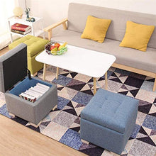 LZZJIAJU Poggiapiedi, ottomano, Trucco Sgabello Sgabello da Riposo a Pedale Sgabello Basso, Sedia Sedia in Scatola con Cuscino Coperchio Rimovibile (Colore : Verde)