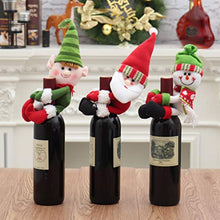 TOYANDONA Borsa per Vino di Natale 2 Pezzi Copertura per Bottiglia di Vino di Babbo Natale Pupazzo di Neve Sacchetti Regalo di Natale Hugger di Vino per Decorazioni per la tavola di Natale