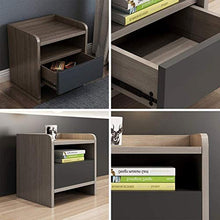 HZYDD Comodino - 43 * 40 * 50 cm End Laterale Lato Comodino con cassetto di stoccaggio Gambe in Legno massello Soggiorno Camera da Letto Mobili
