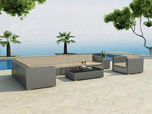 Bagno Italia Divano Rattan 10 posti Grigio Set Poltrona Giardino Esterno tavolino Vetro I