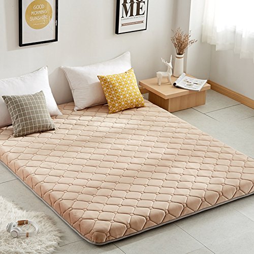 LoveHouse, materasso giapponese futon, spesso tatami, materassino pieghevole arrotolabile per studenti, dormitorio, cammello 150 x 190 cm