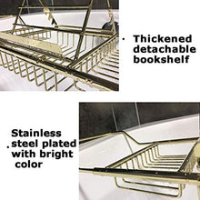 WNN Vasca da Bagno Tray - Accessori Bagno con Supporto di Vetro Vino e Basamento di Libro Bubble Bath Accessori & Spa Decor - Estendere Doccia Organizzatore Rack URG