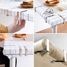 INHEMI 12 Pezzi Tovaglia Clip in Acciaio,Gadget Molla Fermatovaglia,Acciaio Inox Fermatovaglia Tavolo Panno Copertura Pinza per Outdoor Picnic Party , Argento(7.5 x 5.5 x 4.5cm)