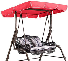 DYHQQ Tettuccio di Ricambio per Sedile da Altalena 2 e 3 posti Taglie coprisedia Top Giardino Esterno,Rosso,142x120cm