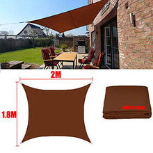CH-GTJ Tenda A Vela Parasole Rettangolare,Telo da Sole Esterno Vela Ombreggiante in HDPE, Impermeabile Antivento Protezione UV Tenda per Giardino Terrazza Campeggio,Marrone,2X1.8m