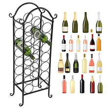 Espositore per vino, portabottiglie da appoggio con struttura in ferro, metallo multifunzionale per bar per cantine