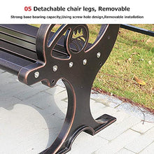 Panchina per terrazza da parco Panchine per il tempo libero da esterno, Panchina da giardino in metallo resistente alle intemperie, Panca da 2-3 posti con schienale e braccioli, Panche da giardino