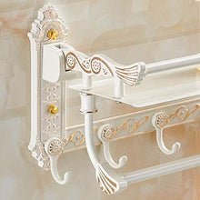 Great Coat Ganci, Parete Mensole alluminio dello spazio pieghevole Bagno rack di stoccaggio con il gancio, stelo portasciugamani, non Fade multifunzione Cosmetic rack di stoccaggio, Tieni la grande vi
