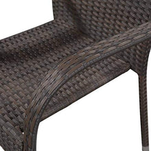 Festnight Sedie da Esterno Impilabili 4 pz in Polyrattan Marrone,Impilabili, per Esterni, Picnic, Giardino