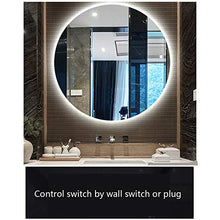 Specchio da Bagno Rotondo a LED Illuminato, appoggio con Touch a Parete, Luce Bianca Naturale 60 / 70cm