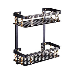 SWNN Bathroom Shelves Stand/mensola del Bagno dell'hotel della casa del Bagno del Foro del Doppio del Foro della Lega di Alluminio Dorata/Nera di Retro Strato