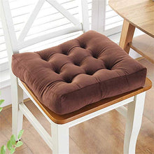 XHNXHN - Cuscino quadrato per sedia, imbottito, per interni ed esterni (sedia non inclusa) per casa, ufficio, marrone, 50 x 50 cm