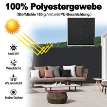 Froadp - Tenda avvolgibile estensibile per balcone, terrazza, giardino, in robusto poliestere, 300 cm