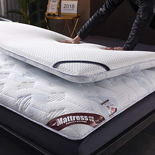 lovehouse - Materasso futon Spesso in Memory Foam, Supporto Forte, Pieghevole, Tappetino Portatile per Ospiti, Bianco, 180x200cm(71x79inch)