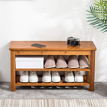AndyJerzy 3-Tier di bambù del Pattino cremagliera Panchina, Scarpe Organizzatore, Magazzinaggio, Ideale for Ingresso Corridoio Bagno Soggiorno per Il corridoio