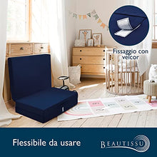 Beautissu Materasso da Campeggio Pieghevole - Materasso Pieghevole Ospiti - Campix 80x195 cm - Soffice Confortevole e Funzionale - Blu - Materasso Traspirante in Microfibra - Lettino da Viaggio