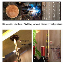 Durevole Soffitto Portabottiglie Vino Capovolto Appeso Decorazione Pendente Di Cristallo Porta Bicchiere Di Vino Multifunzione Ganci Cremagliera Bar Maggiordomo Distributore Di Vino Legno Acrilico Cre