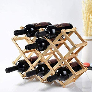 HZWLF Scaffali Portabottiglie in Legno Ornamenti Decorazioni per cucine Soggiorno Elegante e Pratico Stoccaggio Natale